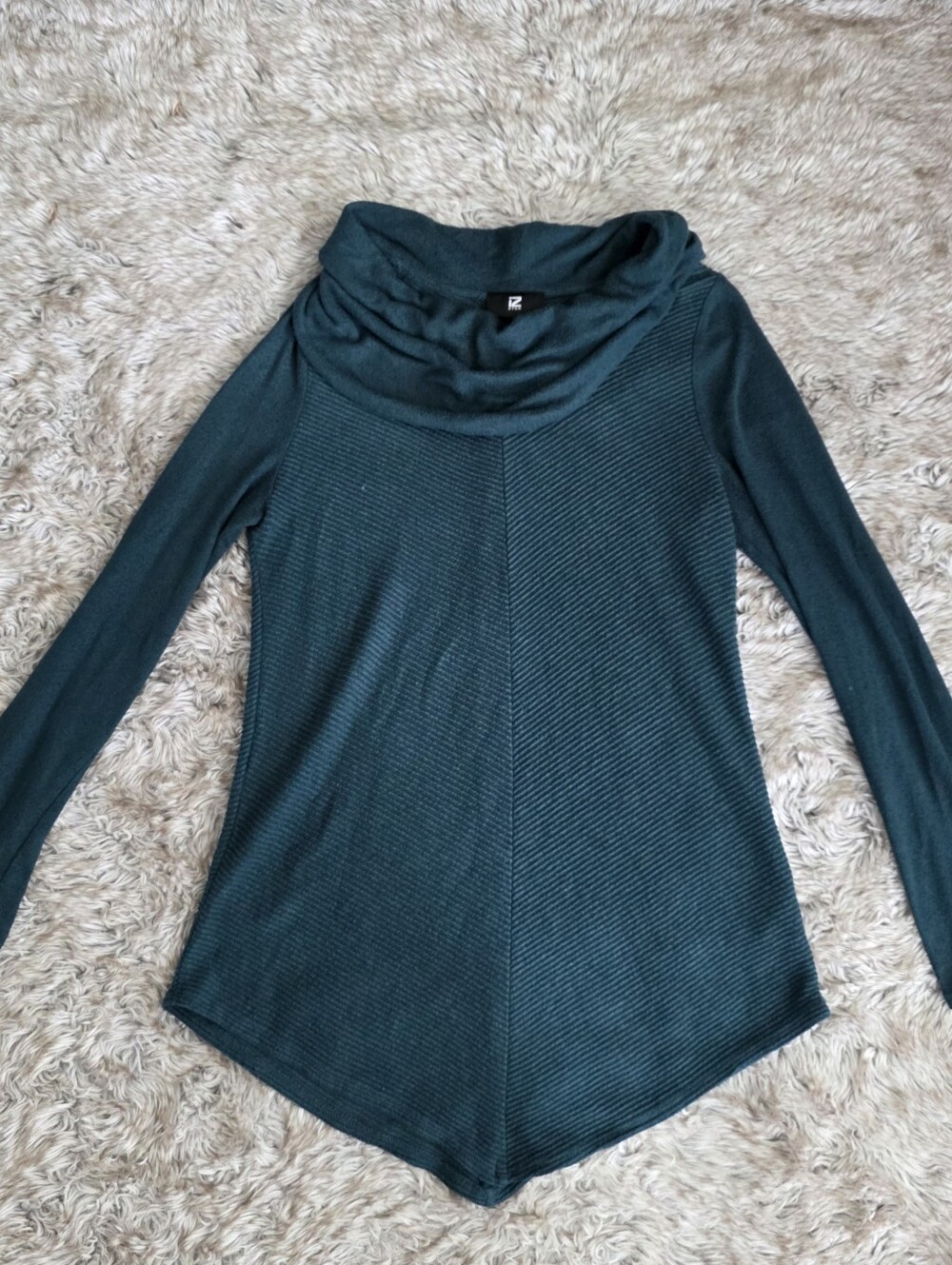 IZ Byer Women's Cowl Neck Long Sleeve Sweater - Dark Green Women's Size Small